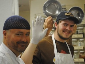 happy kitchen staff